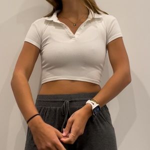 Pull&Bear Cropped Polo Top